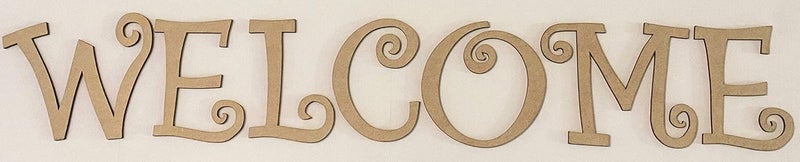 Next craft Wooden Letter 4'' Small MDF Curlz Font, Unfinished C Wood Alphabet Letter Girl Craft Cutout, Nursery Decor Initial Shape - Image 3